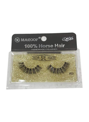 Maroof Mink 3D Hair Handmade Eyelashes, R53 Black, Black